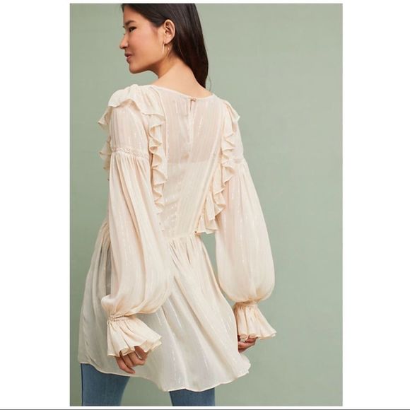 STUNNING Maeve Wynne Metallic Tunic Top NWT - Picture 4 of 8